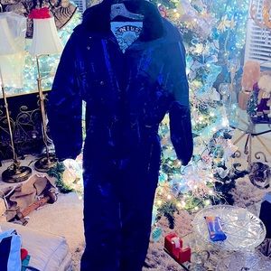 Updated measurements N I L S Skiwear Metallic Cobalt Blue ski suit